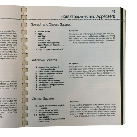 Colorado Cache Cookbook Junior League Denver 10th Anniversary Ltd Ed Spiral 1988 - Picture 6 of 12